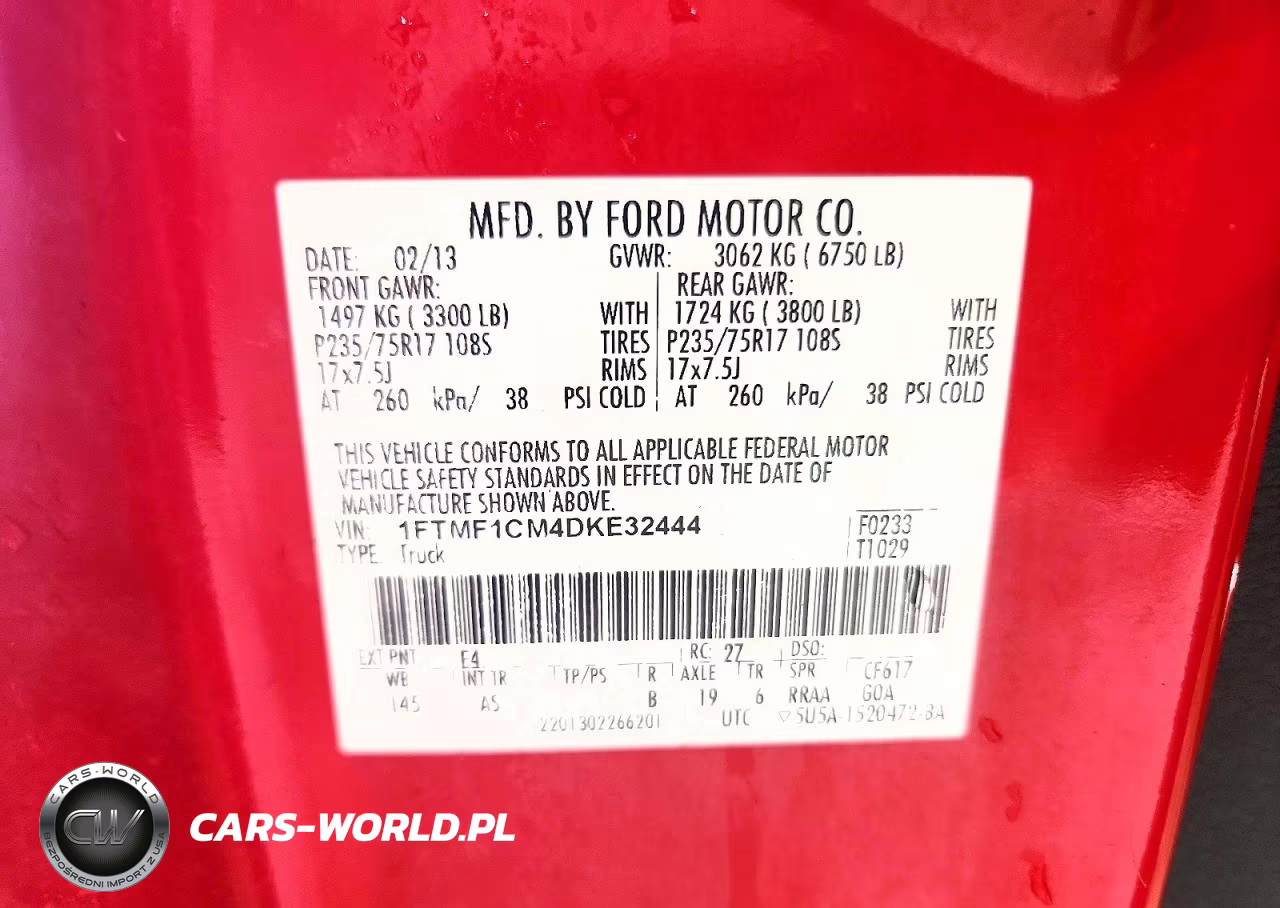 2013 Ford F150 VIN:1FTMF1CM4DKE32444 - 12