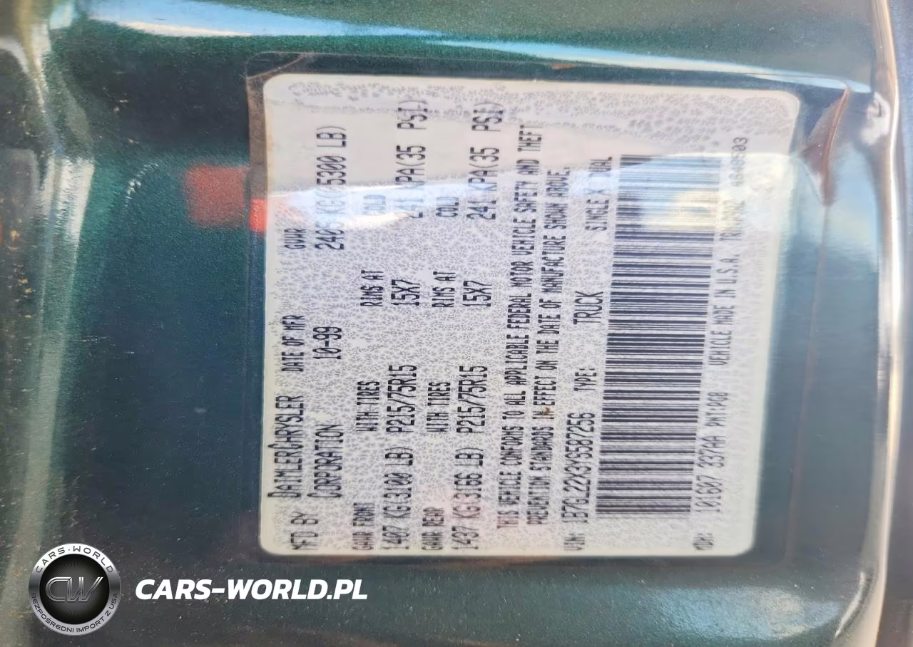 2000 Dodge Dakota VIN:1B7GL22X3YS587256 - 12
