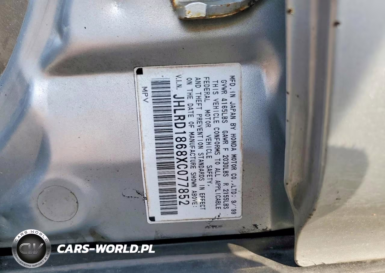 1999 Honda Cr-V Ex VIN:JHLRD1868XC077852 - 14