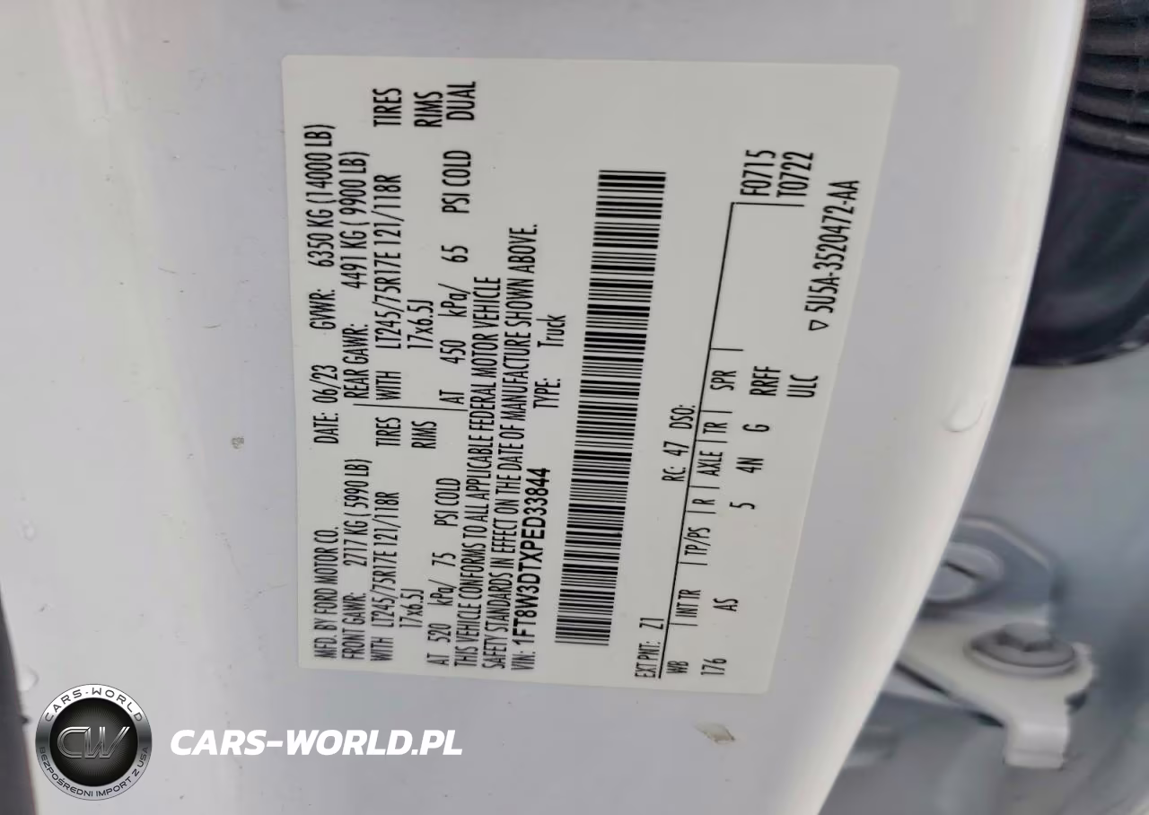 2023 Ford F350 Super Duty VIN:1FT8W3DTXPED33844 - 12
