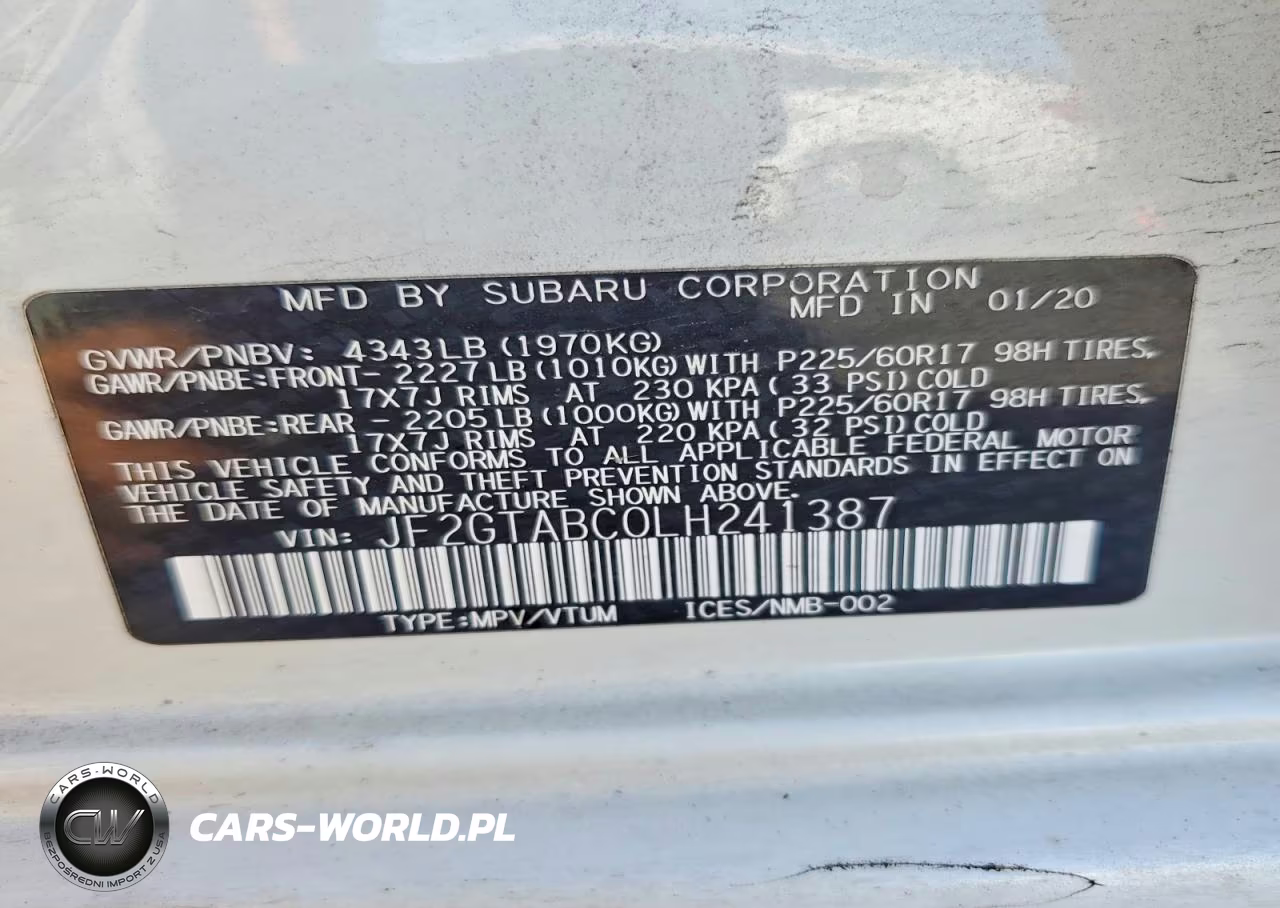 2020 Subaru Crosstrek VIN:JF2GTABC0LH241387 - 13