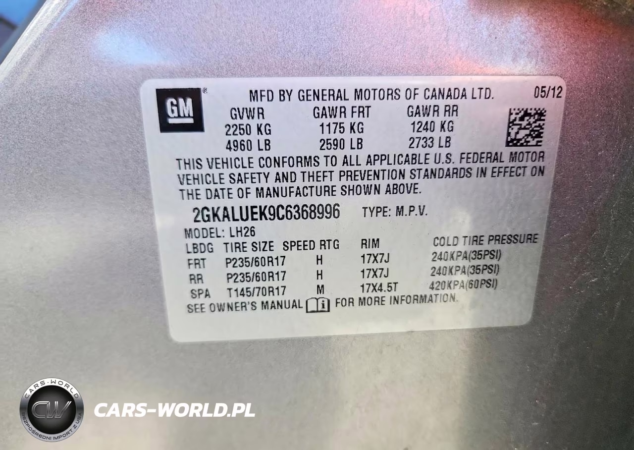 2012 GMC Terrain Slt VIN:2GKALUEK9C6368996 - 13
