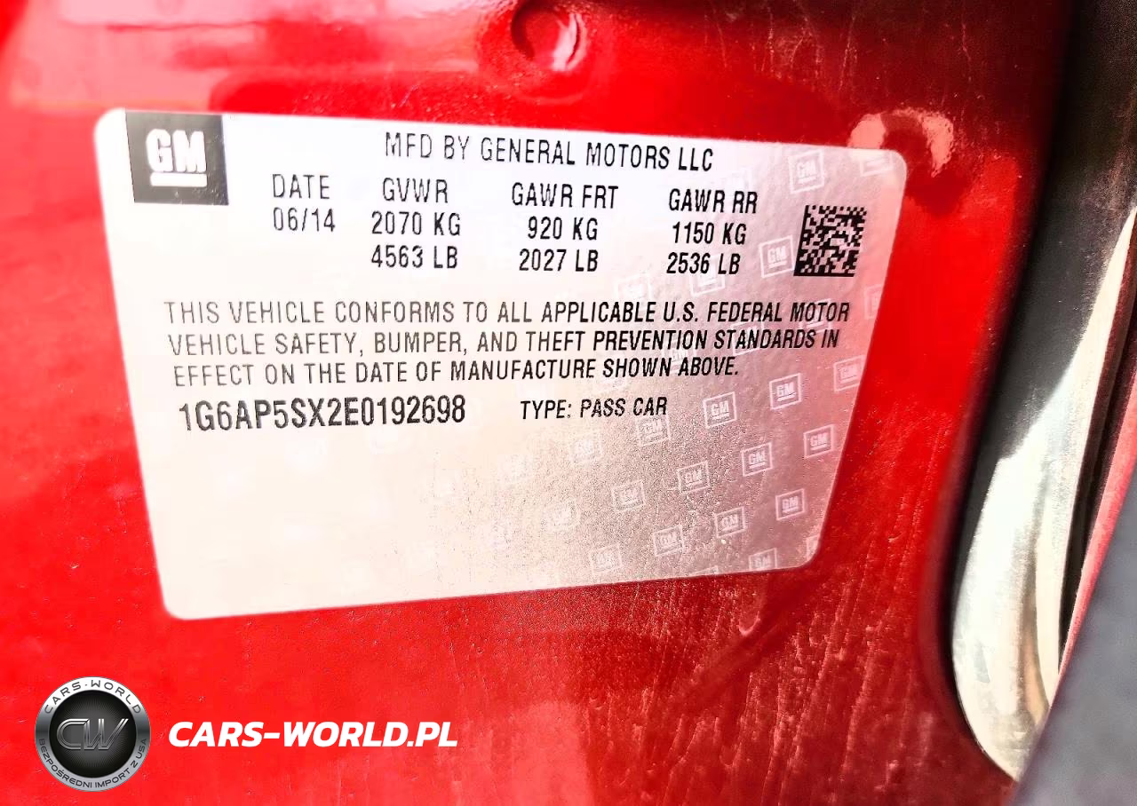 2014 Cadillac Cts VIN:1G6AP5SX2E0192698 - 12