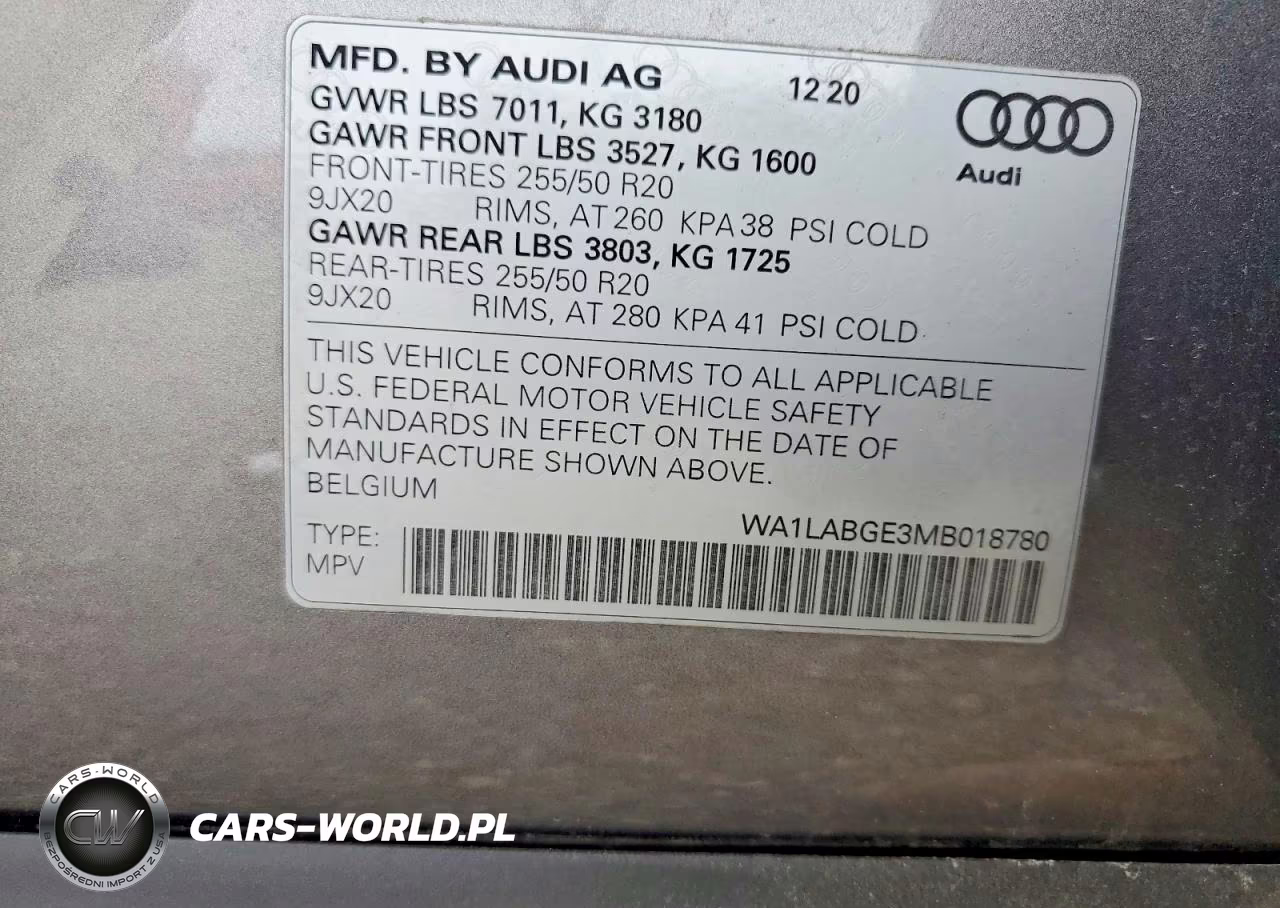 2021 Audi E-Tron Premium Plus VIN:WA1LABGE3MB018780 - 14