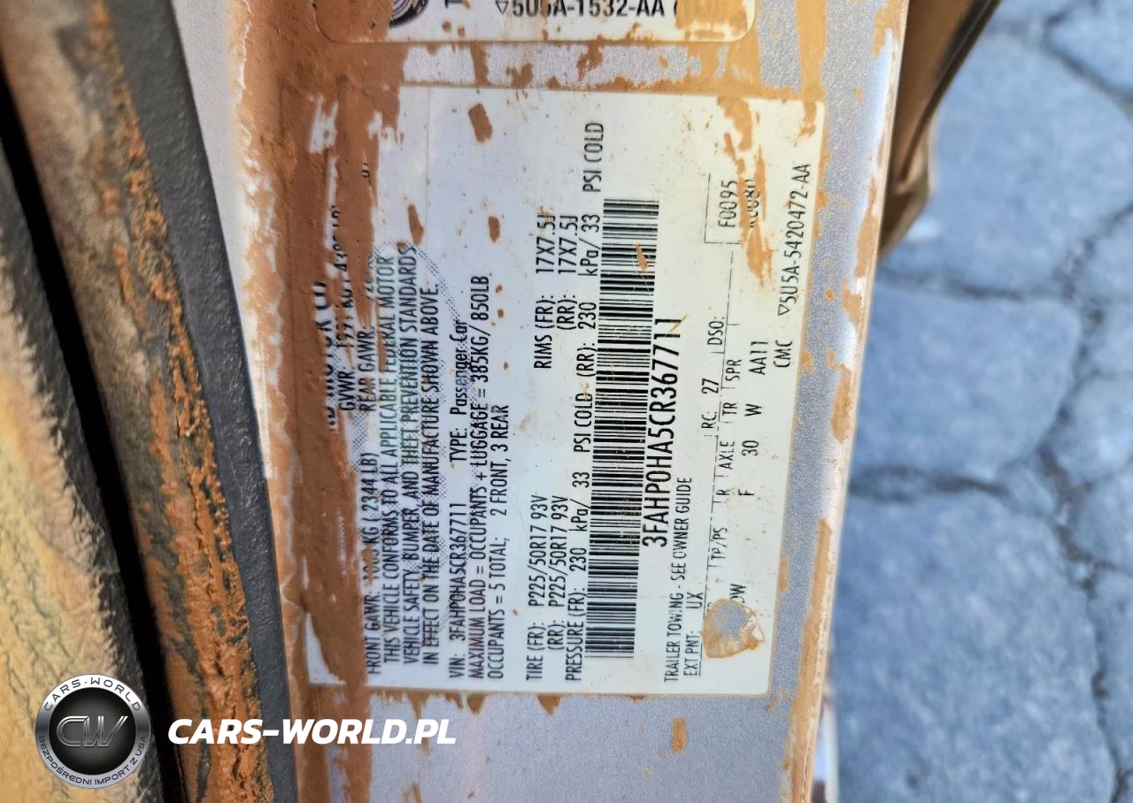 2012 Ford Fusion Se VIN:3FAHP0HA5CR367711 - 12