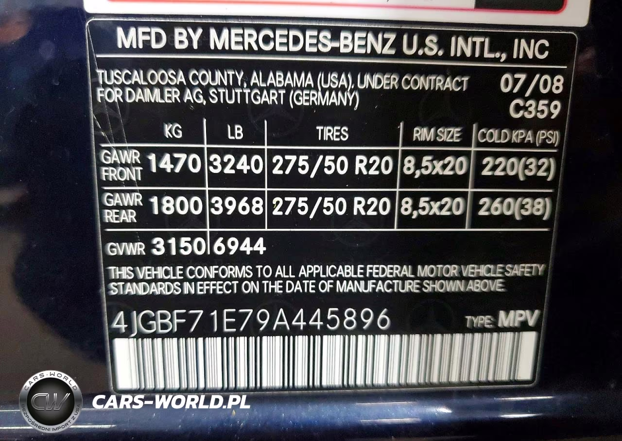 2009 Mercedes-Benz Gl 450 4Matic VIN:4JGBF71E79A445896 - 13