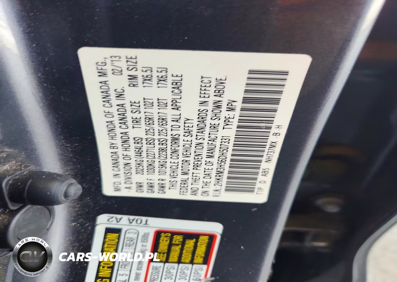 2013 Honda Cr-V Ex VIN:2HKRM3H56DH507331 - 12