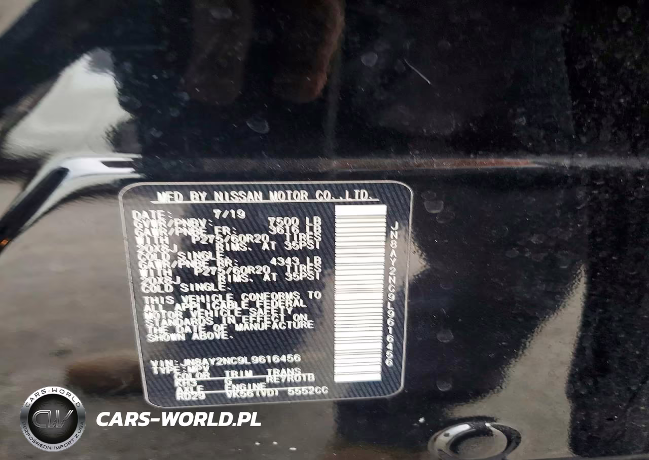 2020 Nissan Armada Sl VIN:JN8AY2NC9L9616456 - 12