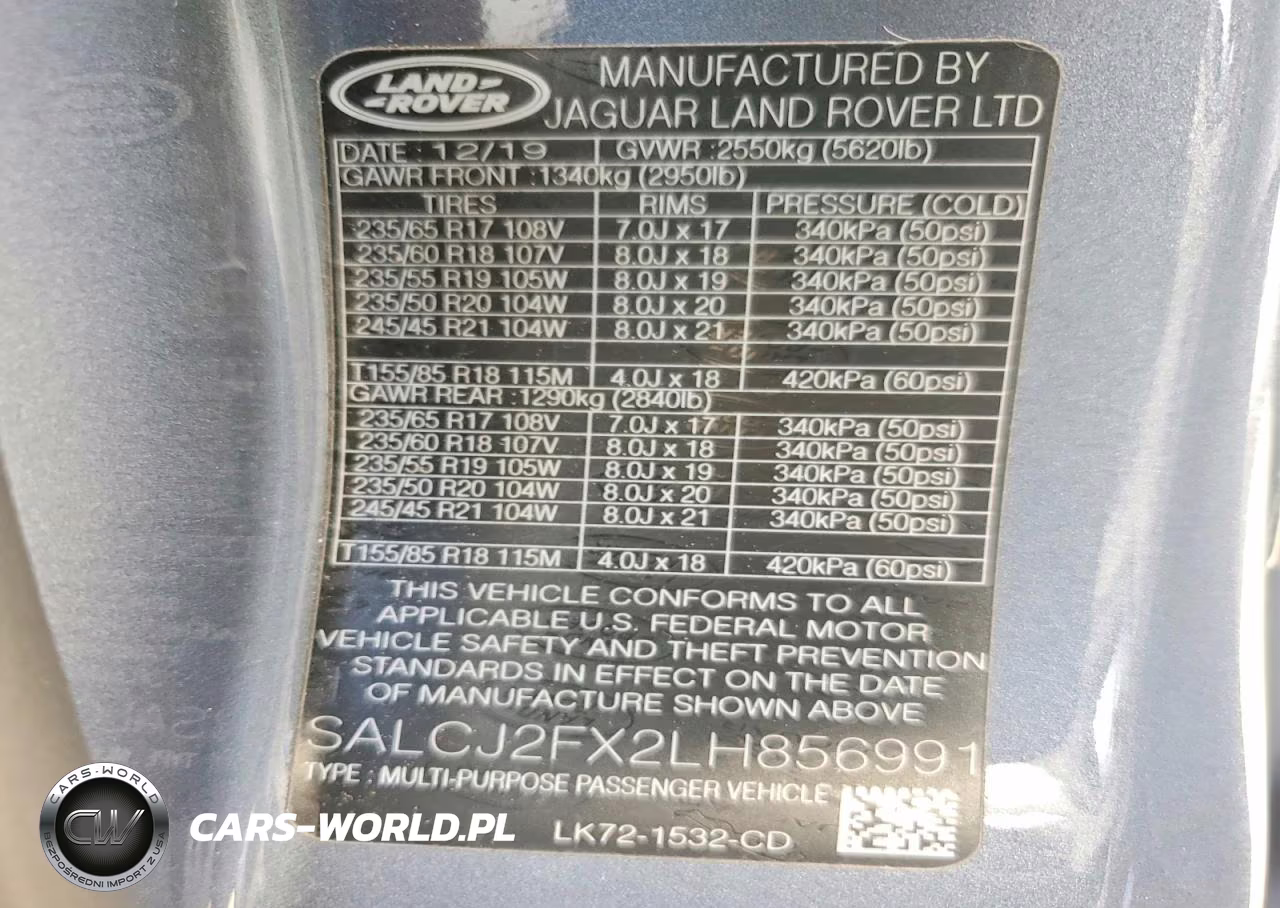 2020 Land Rover Discovery Sport S VIN:SALCJ2FX2LH856991 - 12