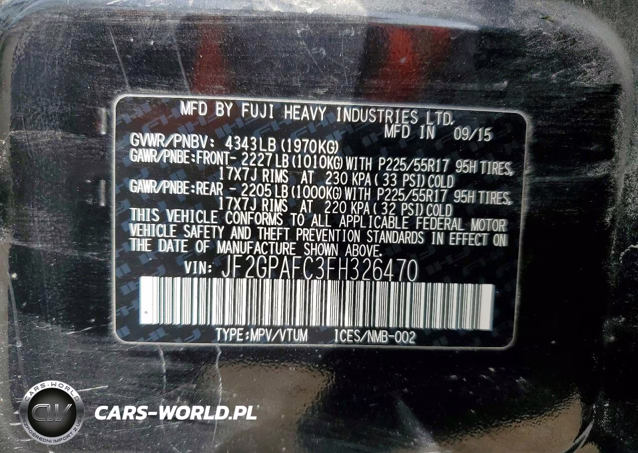 2015 Subaru Xv Crosstrek 2.0 Premium VIN:JF2GPAFC3FH326470 - 13