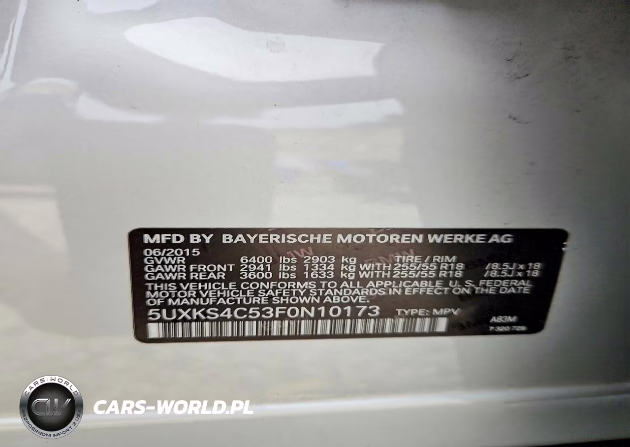 2015 BMW X5 xDrive35D VIN:5UXKS4C53F0N10173 - 14