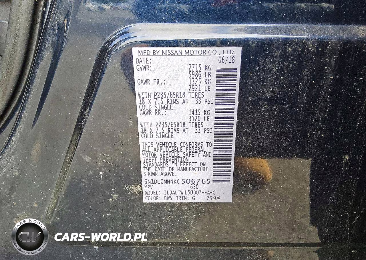 2019 Infiniti Qx60 Luxe VIN:5N1DL0MN4KC506765 - 5
