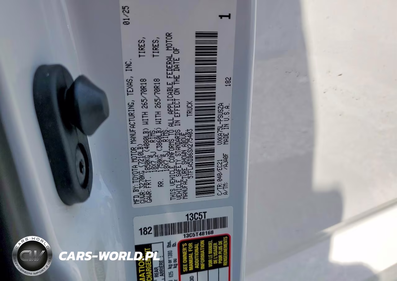 2025 Toyota Tundra Sr5 VIN:5TFLA5DB6SX275403 - 13