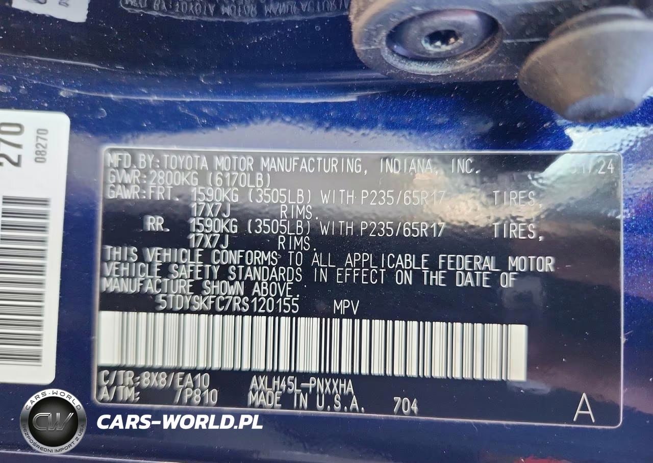 2024 Toyota Sienna Xle 7-Passenger VIN:5TDYSKFC7RS120155 - 13