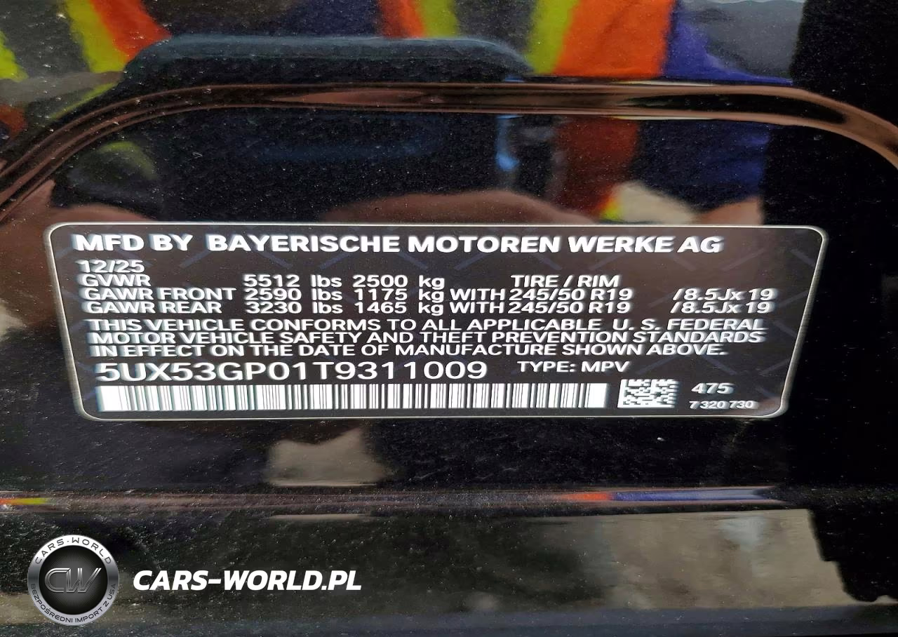 2026 BMW X3 30 xDrive VIN:5UX53GP01T9311009 - 12