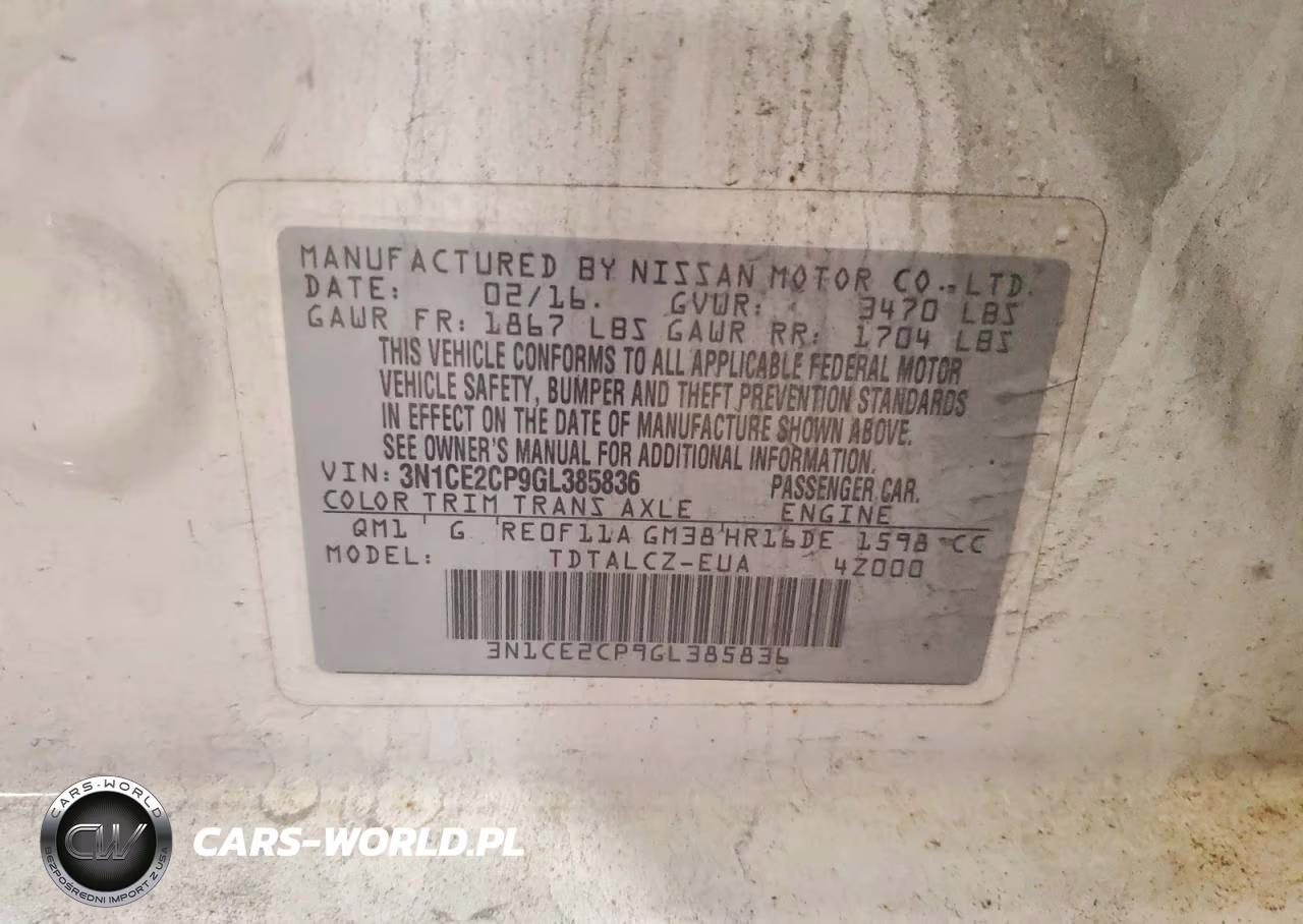 2016 Nissan Versa Note S Plus VIN:3N1CE2CP9GL385836 - 12