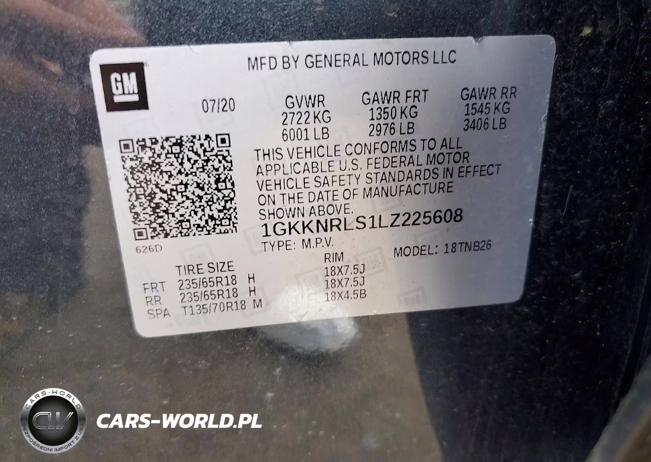 2020 GMC Acadia Sle VIN:1GKKNRLS1LZ225608 - 13