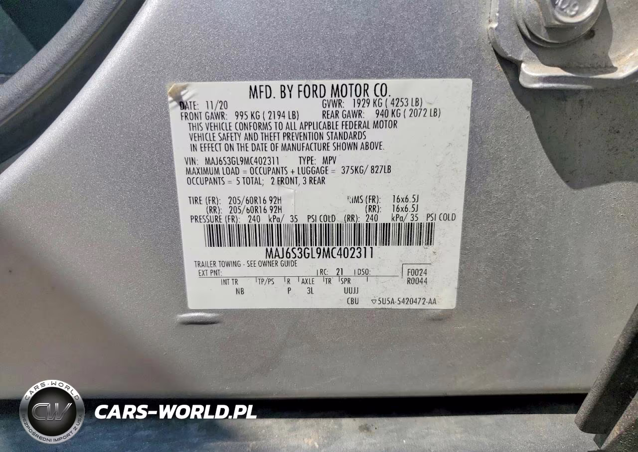 2021 Ford Ecosport Se VIN:MAJ6S3GL9MC402311 - 13