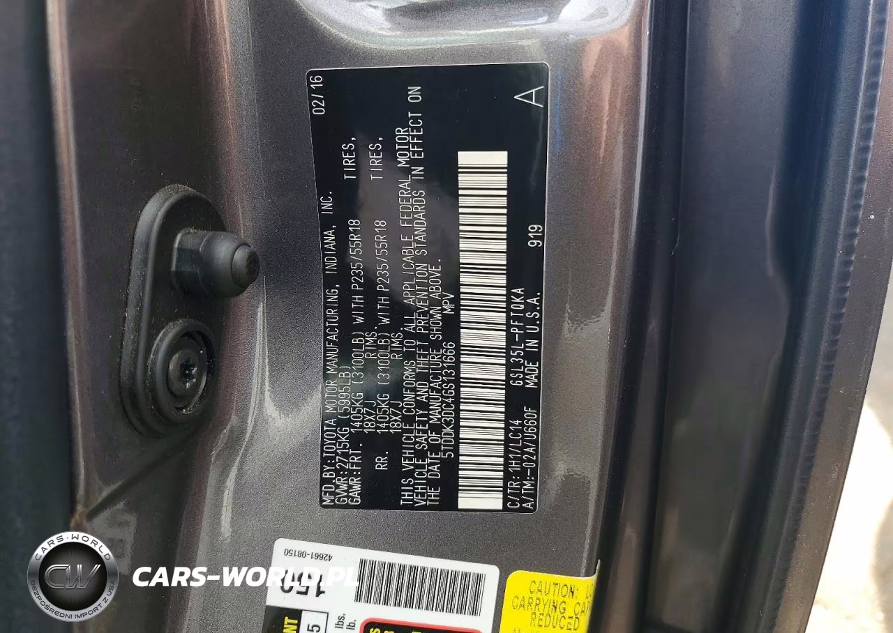2016 Toyota Sienna Xle Premium 7-Passenger VIN:5TDDK3DC4GS131666 - 12