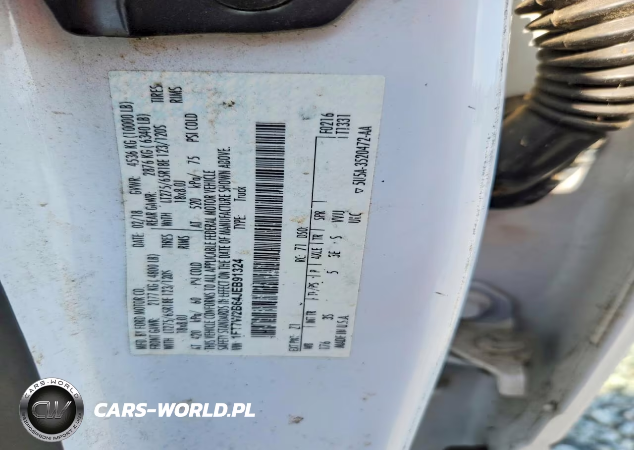 2018 Ford F250 Super Duty VIN:1FT7W2B64JEB91324 - 12