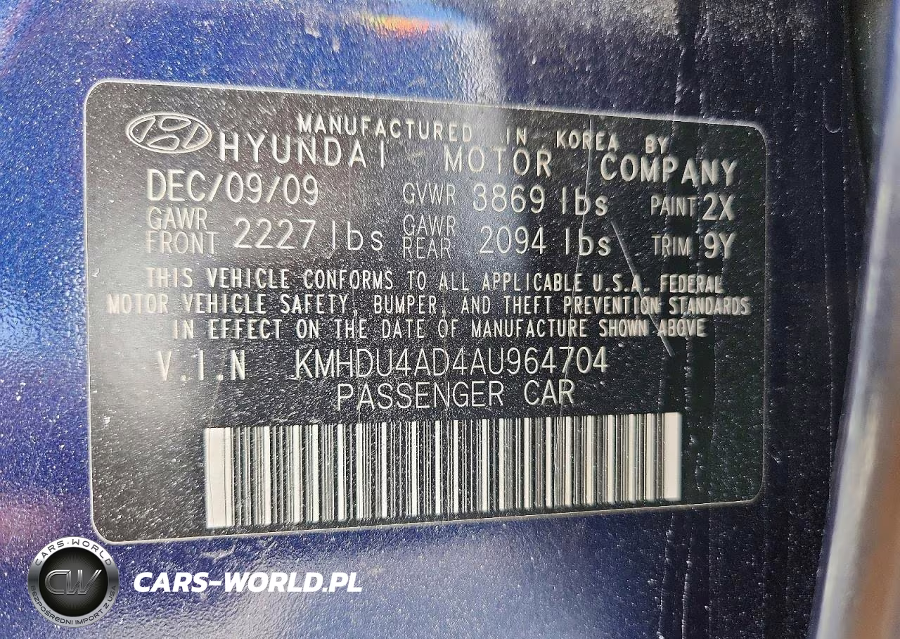 2010 Hyundai Elantra Gls VIN:KMHDU4AD4AU964704 - 13