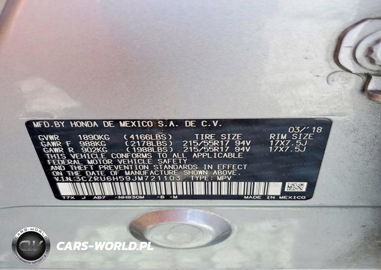 2018 Honda Hr-V Ex VIN:3CZRU6H59JM721103 - 13