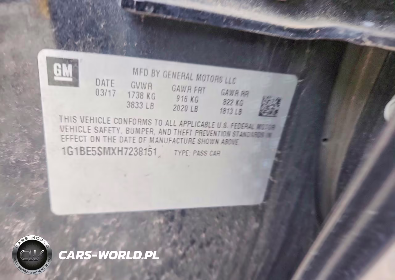 2017 Chevrolet Cruze Lt VIN:1G1BE5SMXH7238151 - 12