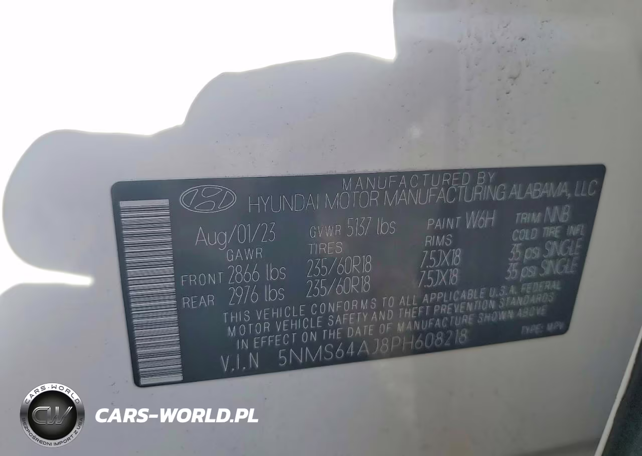 2023 Hyundai Santa Fe Xrt VIN:5NMS64AJ8PH608218 - 13