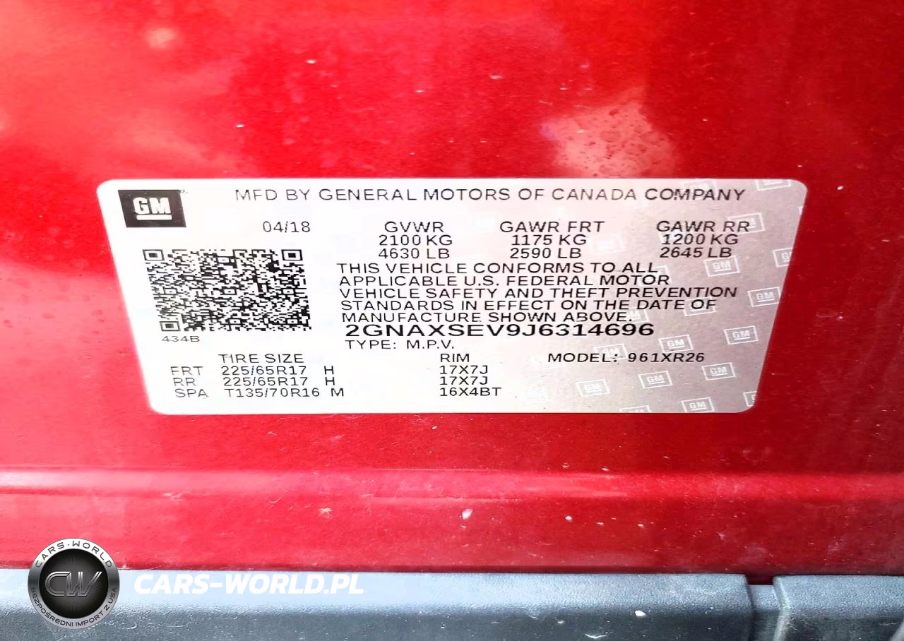 2018 Chevrolet Equinox Lt VIN:2GNAXSEV9J6314696 - 13