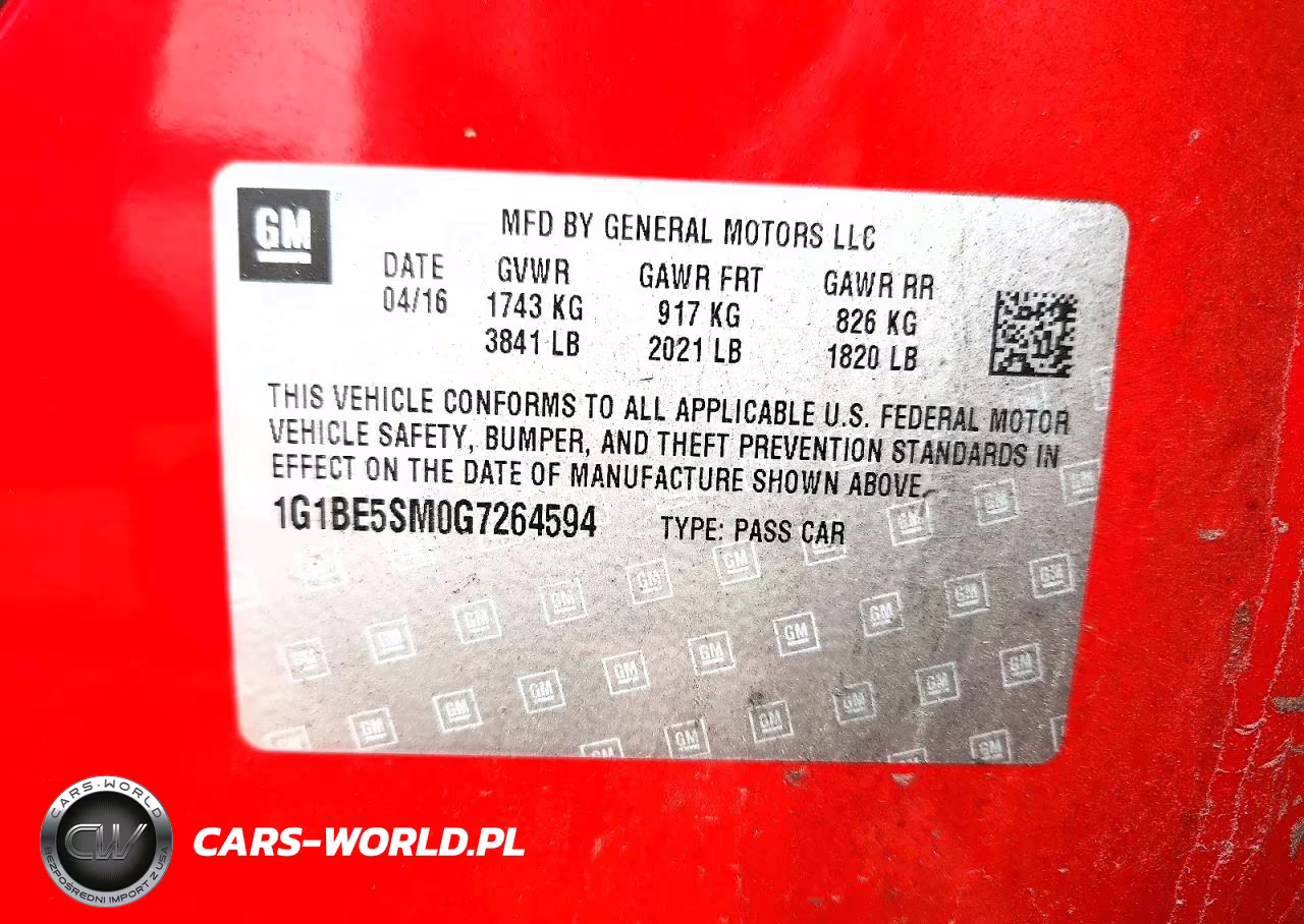 2016 Chevrolet Cruze Lt VIN:1G1BE5SM0G7264594 - 12