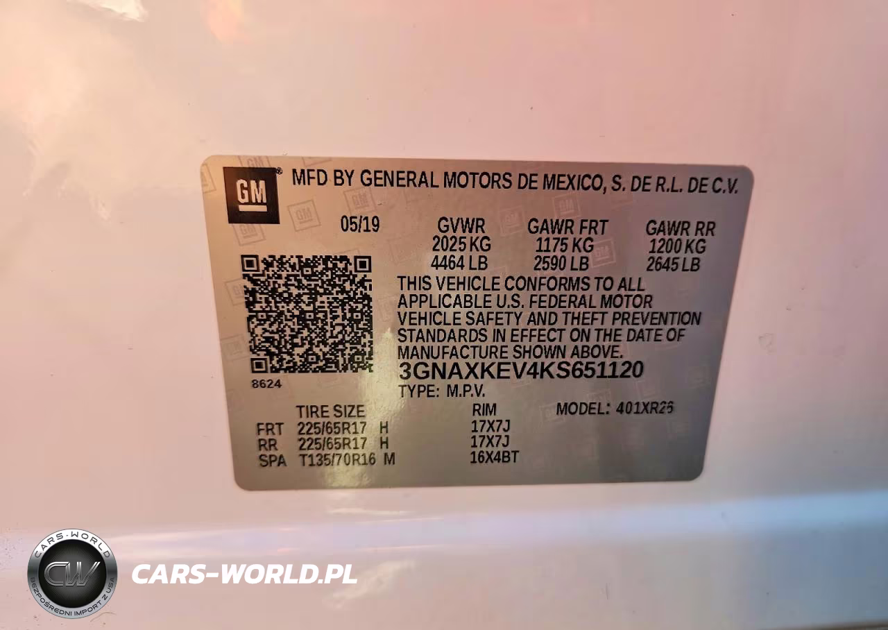 2019 Chevrolet Equinox Lt VIN:3GNAXKEV4KS651120 - 13
