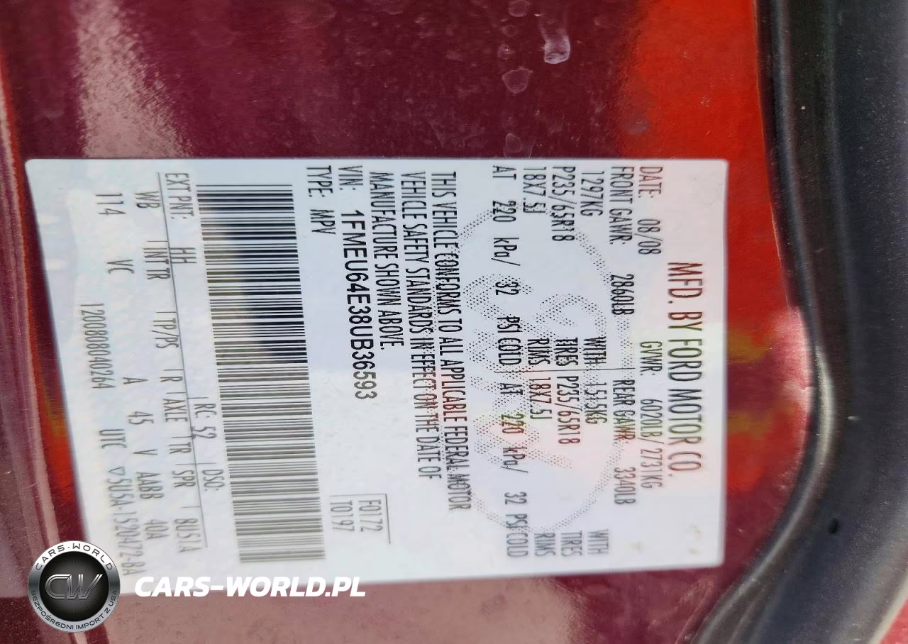 2008 Ford Explorer Eddie Bauer VIN:1FMEU64E38UB36593 - 13