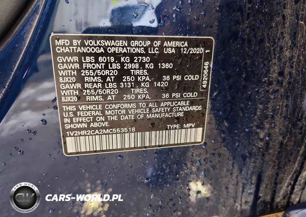 2021 Volkswagen Atlas Se VIN:1V2HR2CA2MC553518 - 13