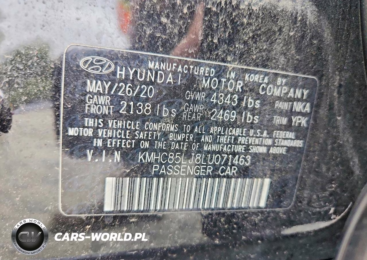 2020 Hyundai Ioniq Limited VIN:KMHC85LJ8LU071463 - 12