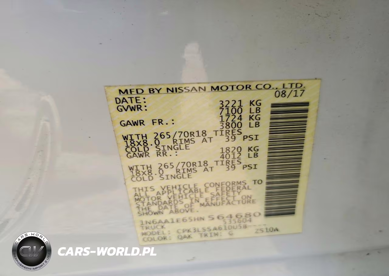 2017 Nissan Titan Sv VIN:1N6AA1E65HN564680 - 12