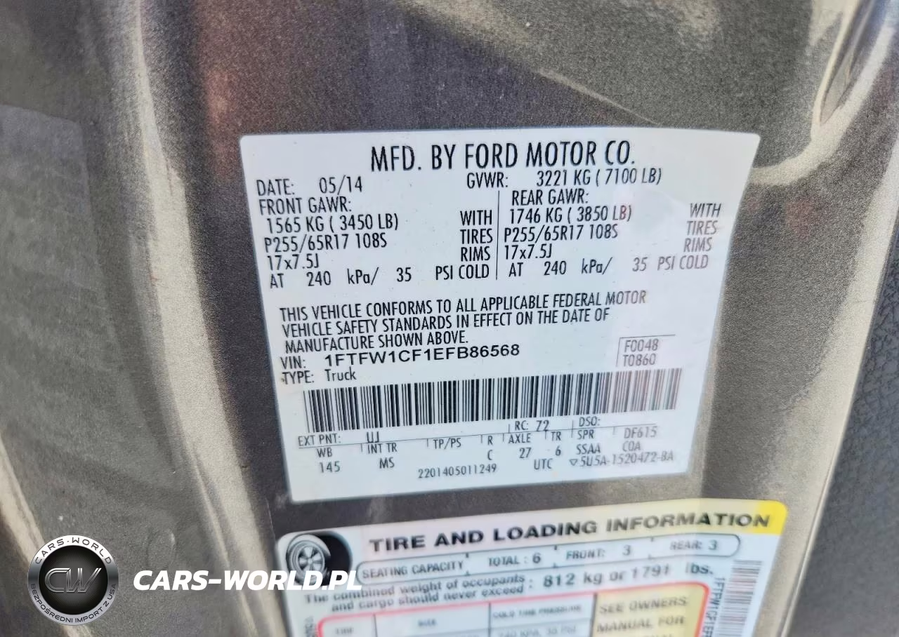 2014 Ford F150 Supercrew VIN:1FTFW1CF1EFB86568 - 12