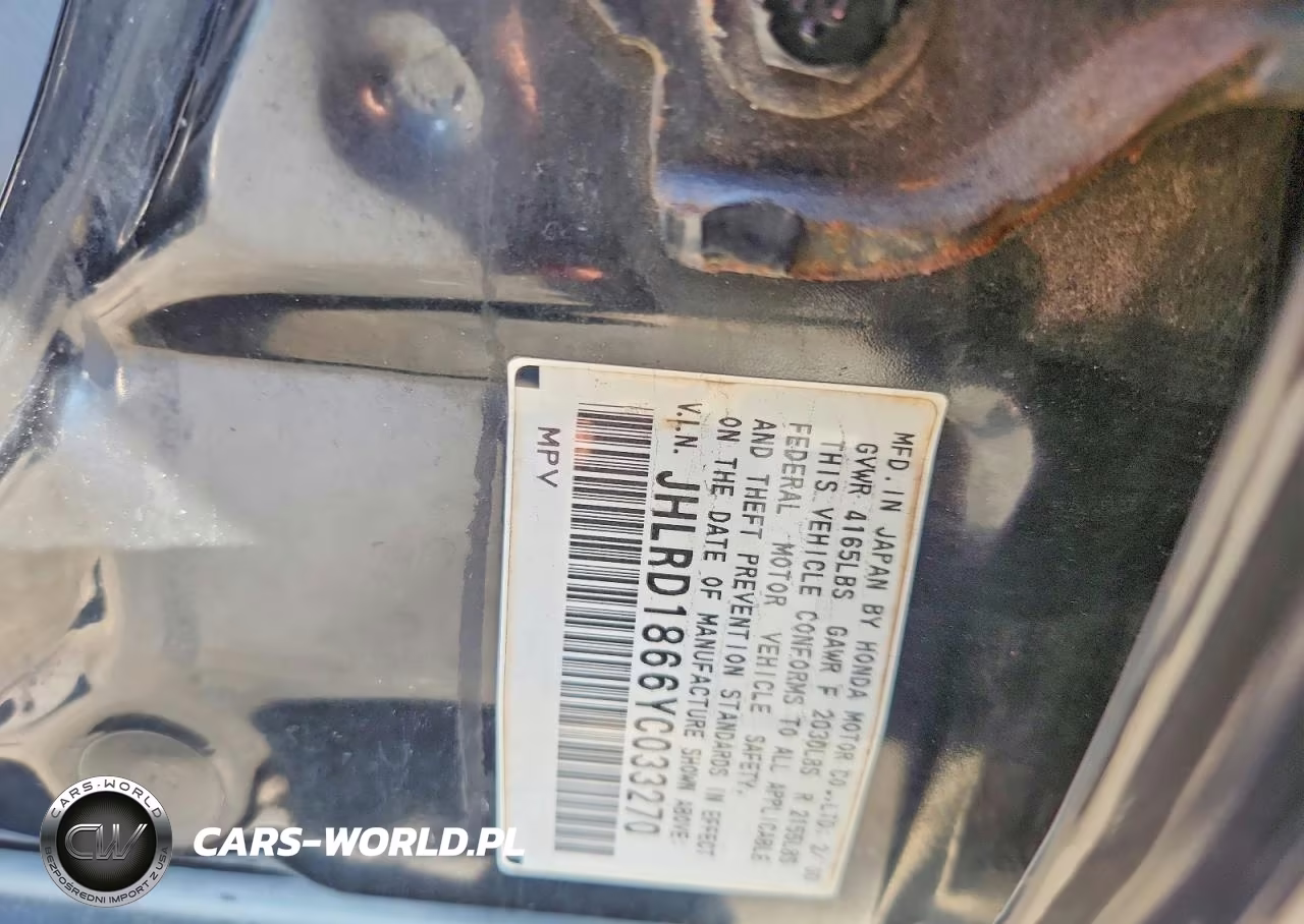 2000 Honda Cr-V Ex VIN:JHLRD1866YC033270 - 13