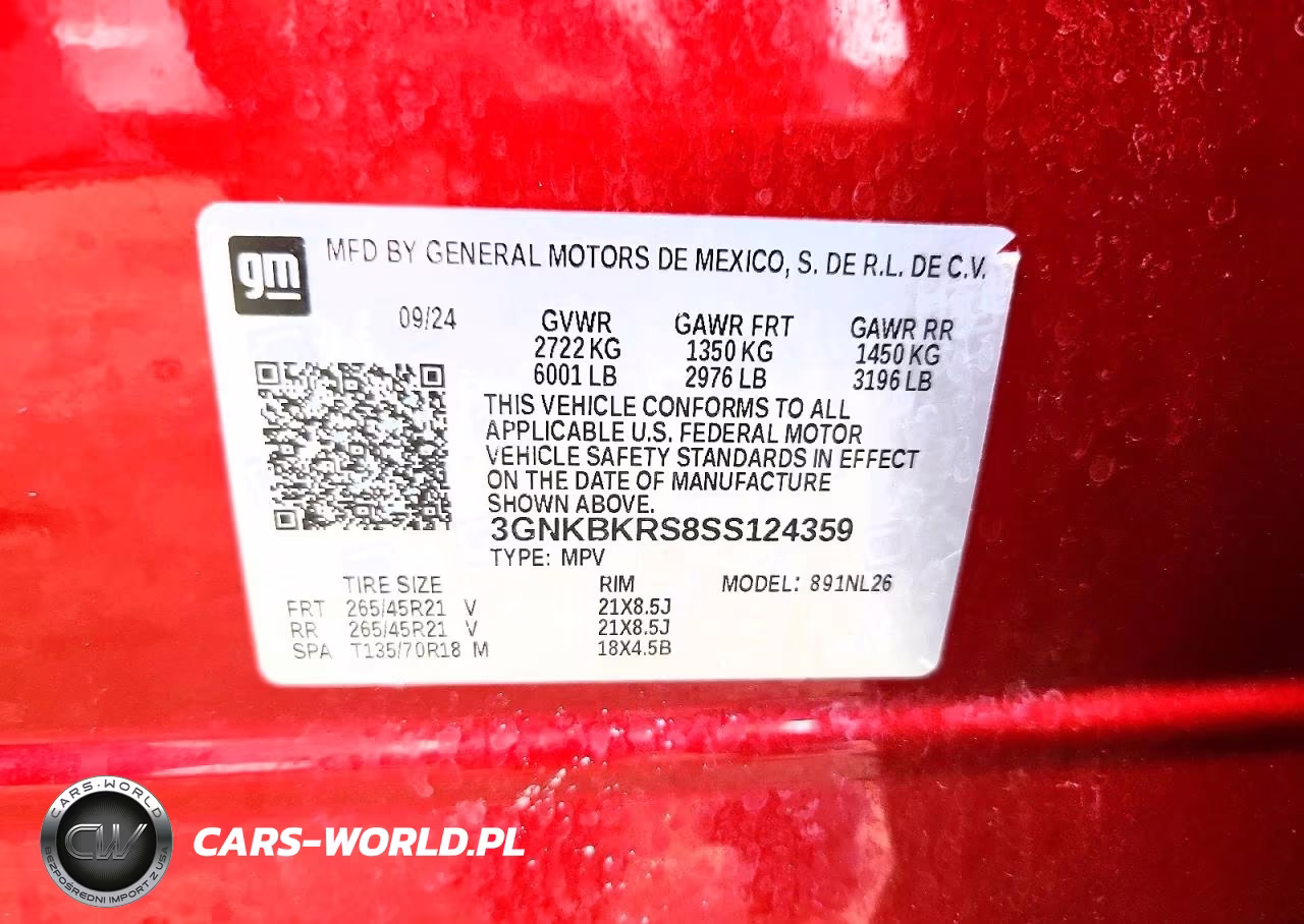 2025 Chevrolet Blazer VIN:3GNKBKRS8SS124359 - 14