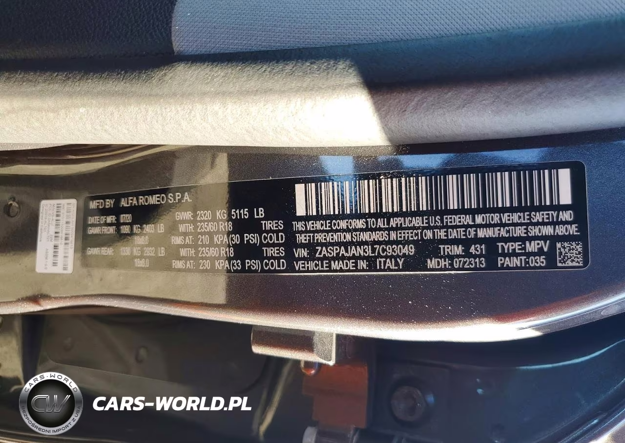 2020 Alfa Romeo Stelvio VIN:ZASPAJAN3L7C93049 - 13