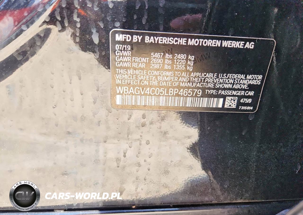2020 BMW 840Xi VIN:WBAGV4C05LBP46579 - 12
