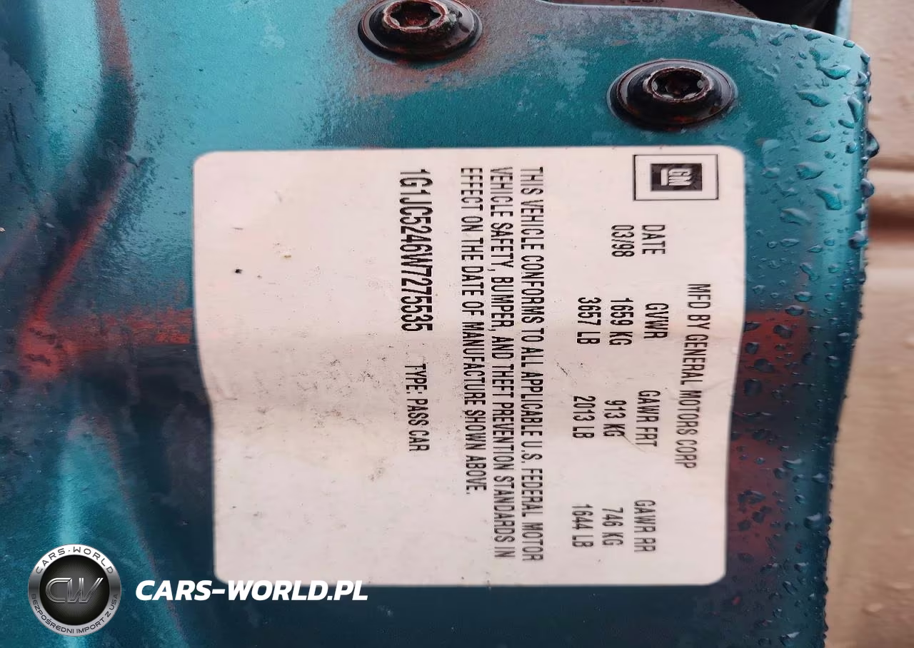 1998 Chevrolet Cavalier VIN:1G1JC5246W7275535 - 12