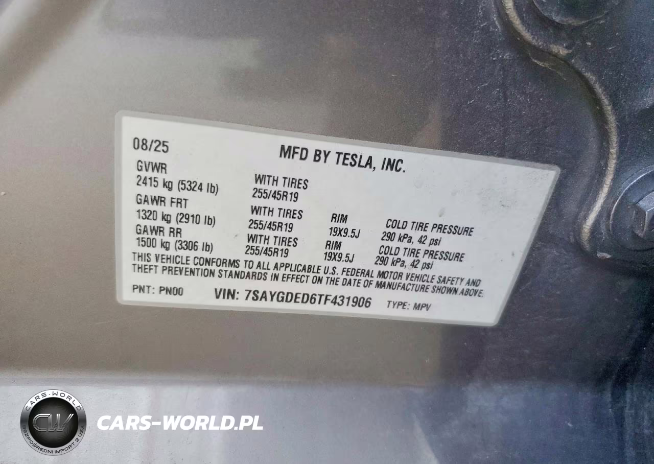 2026 Tesla Model Y VIN:7SAYGDED6TF431906 - 13