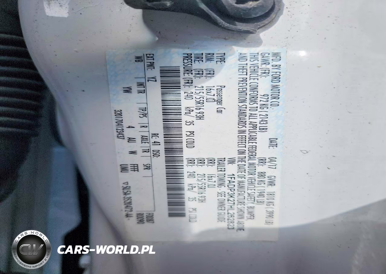 2017 Ford Focus Se VIN:1FADP3K27HL262823 - 12