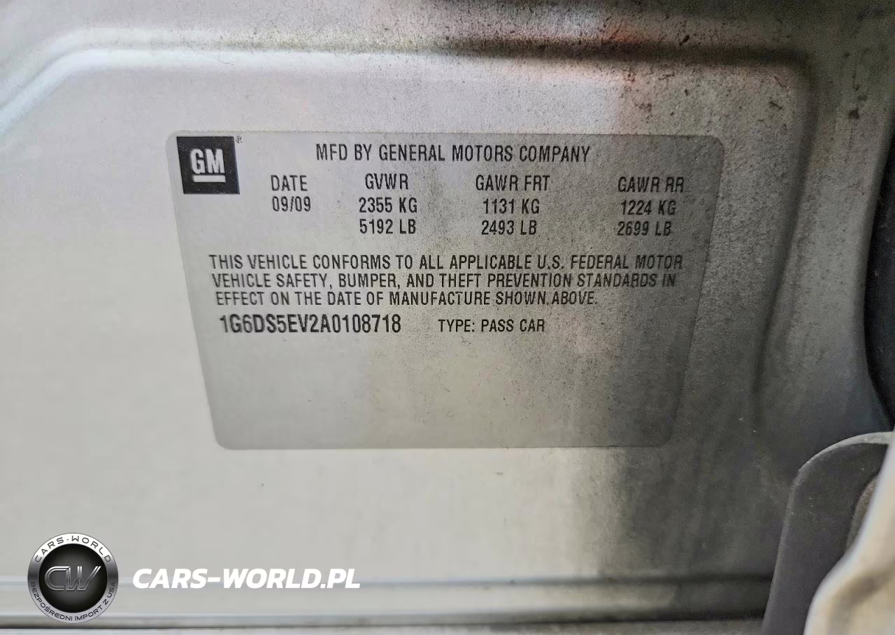 2010 Cadi Cts Premiu VIN:1G6DS5EV2A0108718 - 12