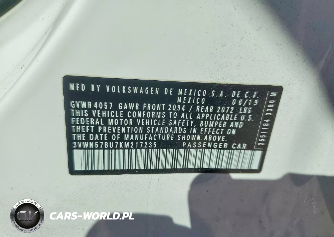 2019 Volk Jetta S VIN:3VWN57BU7KM217235 - 12