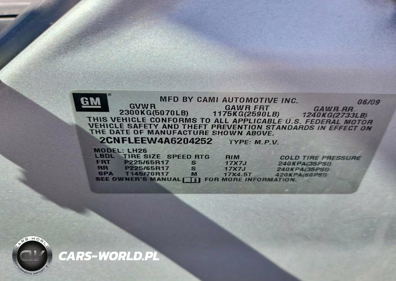 2010 Chev Equinox Lt VIN:2CNFLEEW4A6204252 - 13