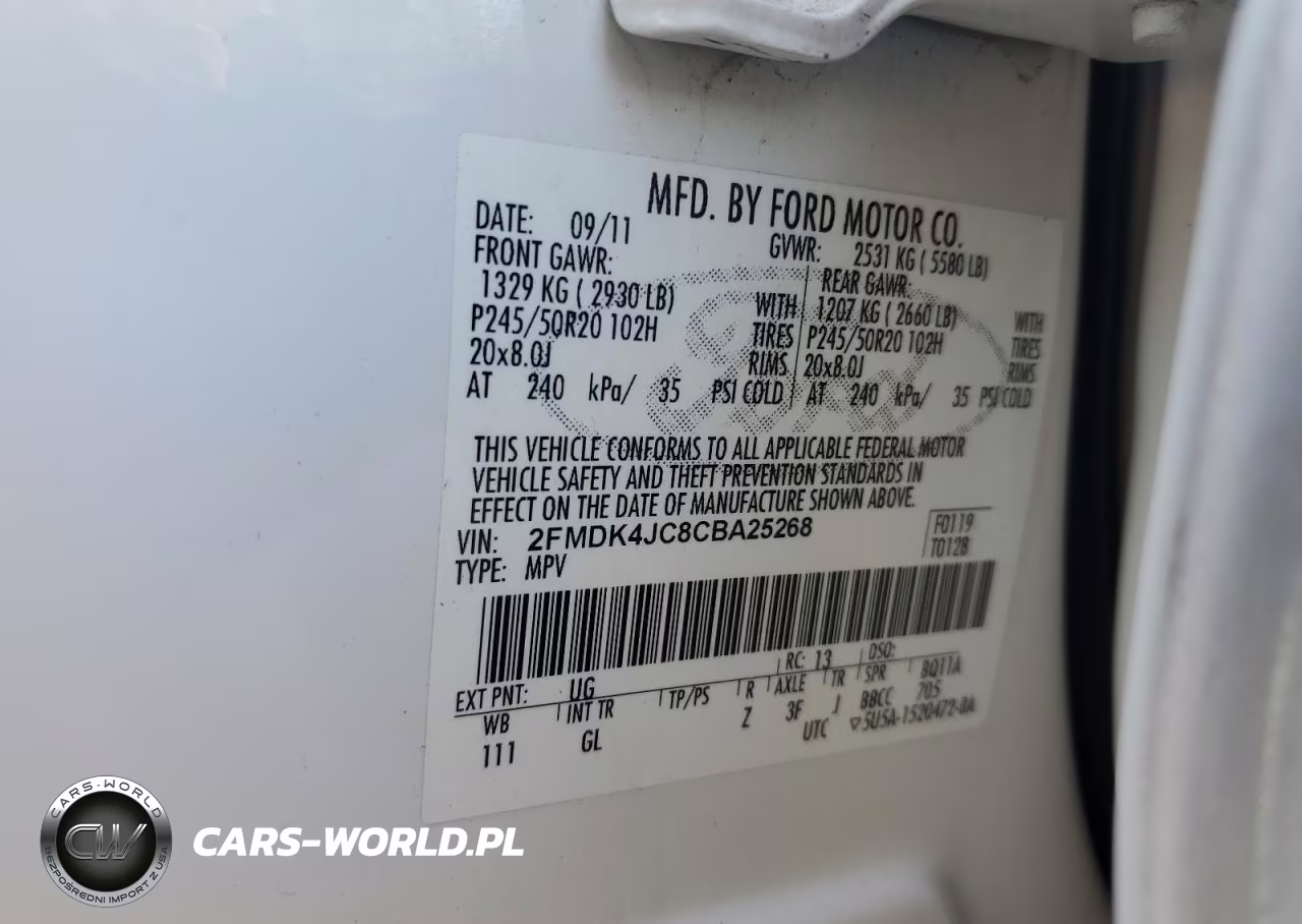 2012 Ford Edge Sel VIN:2FMDK4JC8CBA25268 - 13