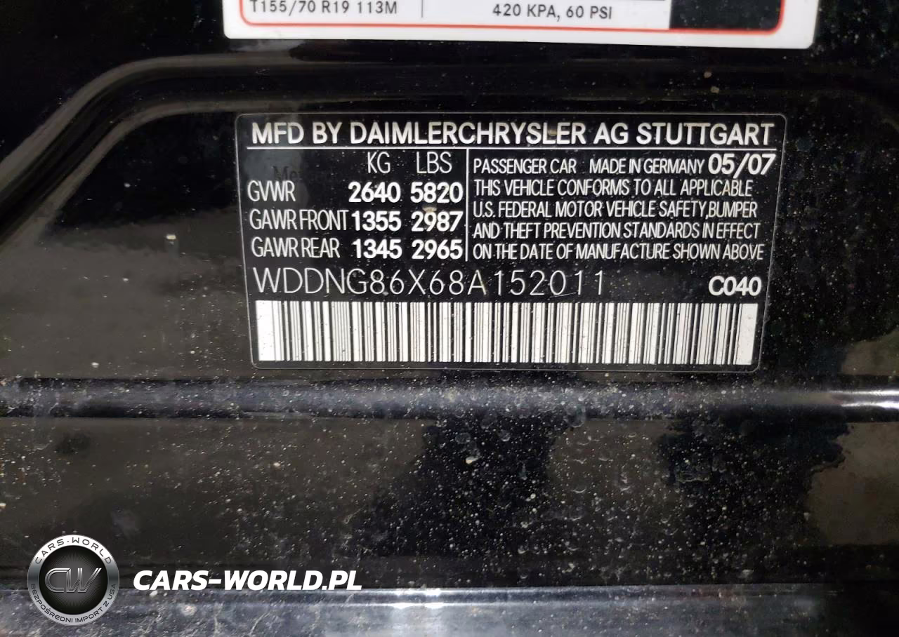 2008 Mercedes-Benz S 550 4Matic VIN:WDDNG86X68A152011 - 12