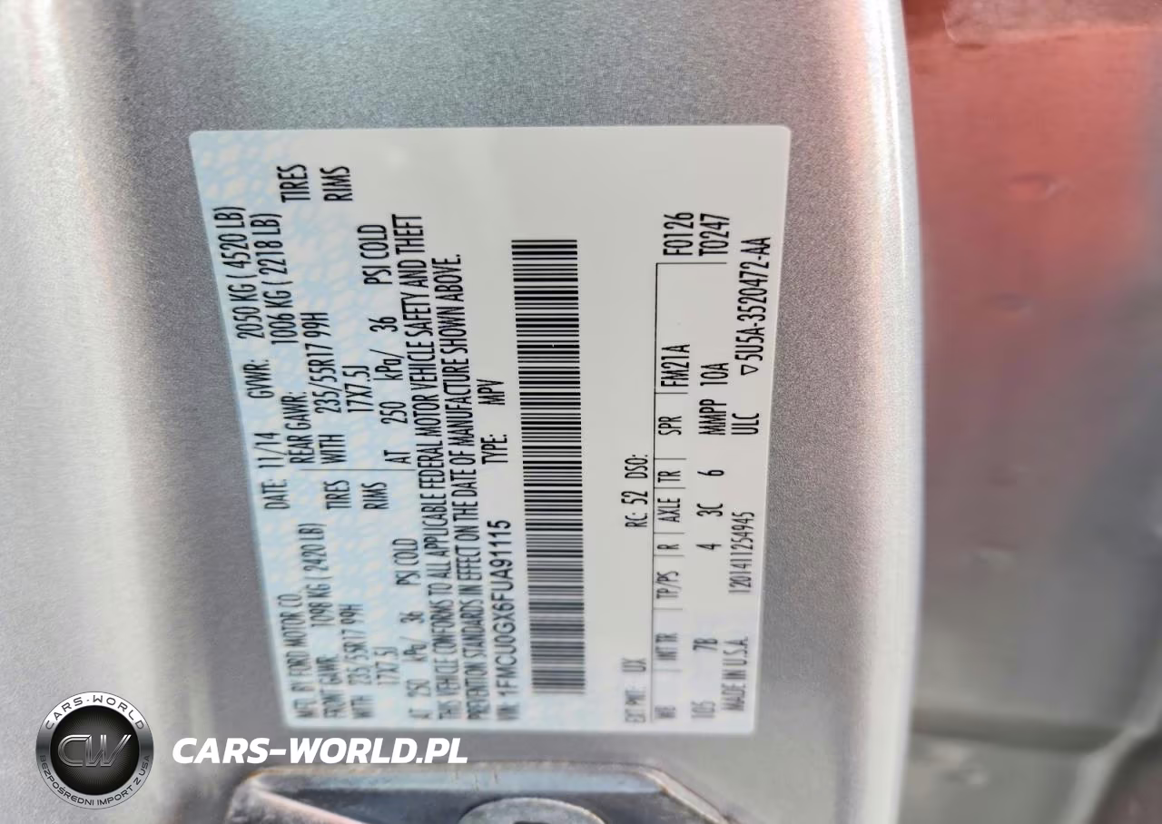 2015 Ford Escape Se VIN:1FMCU0GX6FUA91115 - 13