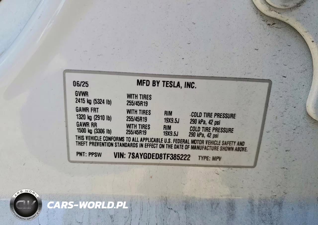 2026 Tesla Model Y VIN:7SAYGDED8TF385222 - 12